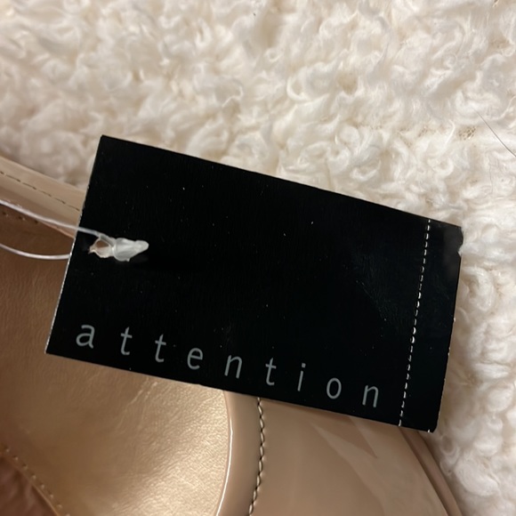 Heels peep toe wedge platform nude heels NWT attention size 10 - Picture 4 of 13